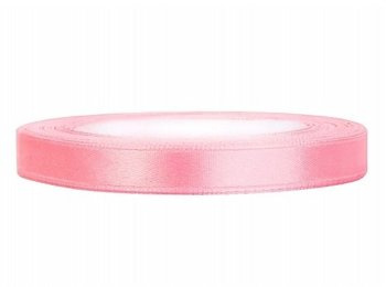 Tasiemka satynowa 0,6cm 25m   różowa jasna pastelowa