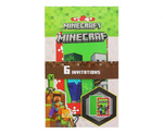 Minecraft - Zaproszenia + koperty 6 sztuk 