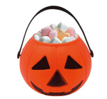 Wiaderko plastikowe na słodycze "Dynia" pomarańczowe