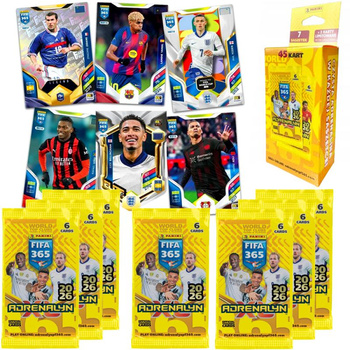 FIFA365 2026 Adrenalyn XL Blister ekskluzywny: 7 saszetek + 3 karty limitowane