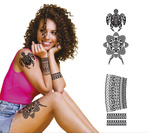 Tatuaż "Wzory azteckie" czarne