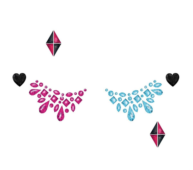 Kryształki do twarzy - naklejki 3D Haley