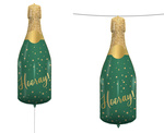 Balon foliowy 37" Butelka Szampana Hooray zielona