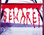 Krwawy napis: "Beware!"
