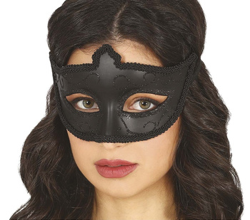 Maska karnawałowa z brokatem czarna