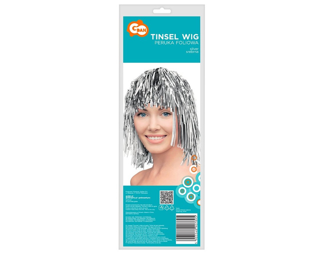 Peruka foliowa - srebrna