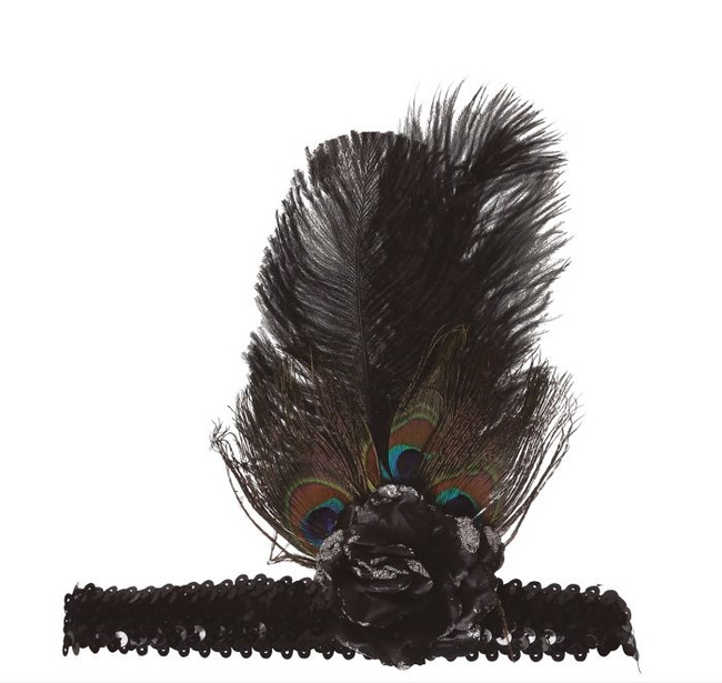 Opaska "Retro - Burleska" czarna