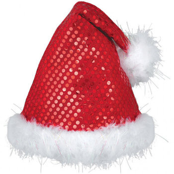 Czapka Świętego Mikołaja w cekiny