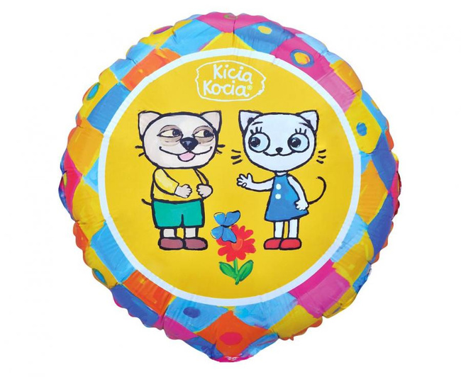 Balon foliowy 18" Kicia Kocia i Pacek, kolor