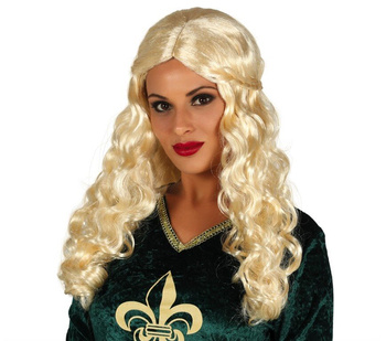 Peruka "Średniowieczna dama" falowana blond