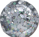 Brokat w żelu 20g - srebrny