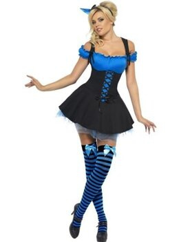 Kostium Wiedźma zwariowana niebieska