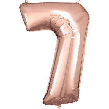 Balon foliowy 34" pudrowy róż numer 7