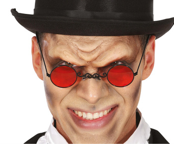 Okulary "Wampir" czerwone szybki