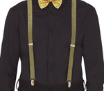 Szelki brokatowe - złote