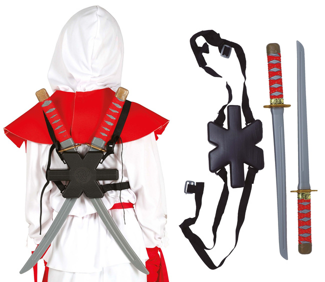 Miecz Samuraja z pokrowcem na plecy 2 sztuki