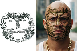 Tatuaż twarzy "THUG"