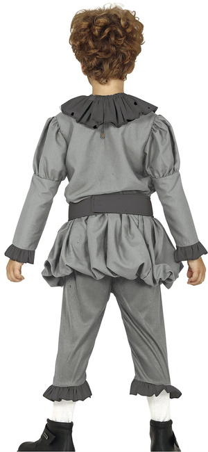 Kostium dziecięcy Klaun zabójca, szara bluzka i spodnie
