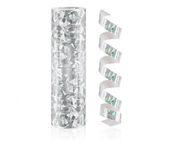 Serpentyna holograficzna 4m - srebrna