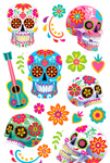 Tatuaże zmywalne - Day of Dead, kolorowe czaszki