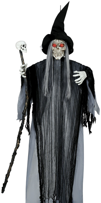 Wiszący Szkielet czarownicy 180cm (interaktywny)