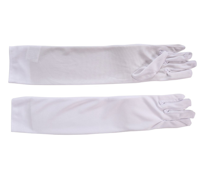 Rękawiczki długie 45cm - białe