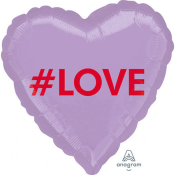 Balon foliowy 17" Serce #LOVE fiolet