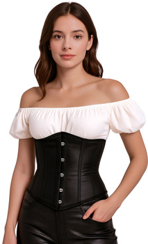 Gorset a'la skóra, czarny