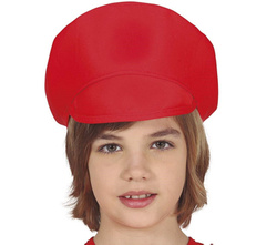 Czapka dziecięca "Maszynista Mario" czerwona z daszkiem