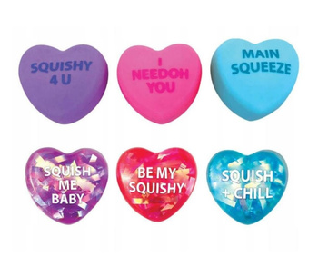 NeeDoh gniotek sensoryczny SERCE Squeeze Hearts mix 1 sztuka