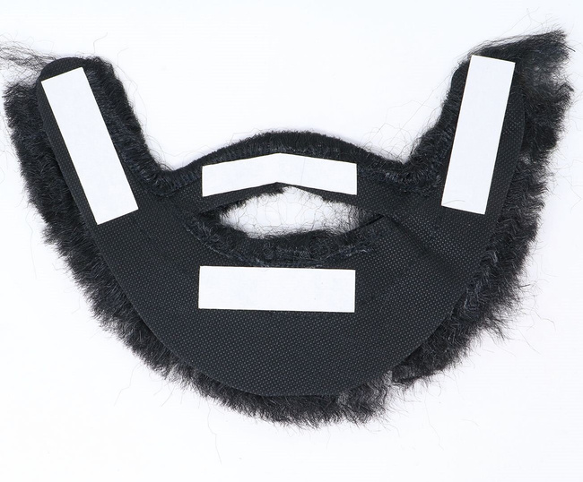 Broda i wąsy gęste, czarne