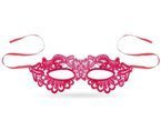 Maska karnawałowa "Ażurowy haft" - różowa