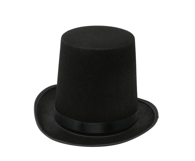 Cylinder czarny - wysoki 17cm