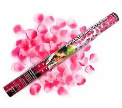 Konfetti pneumatyczne Płatki Róż - różowe 60cm