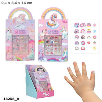 JEDNOROŻEC YLVI Naklejki na paznokcie 40 sztuk