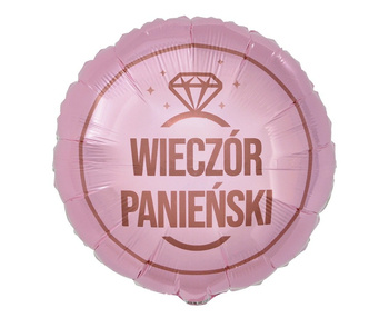 Balon foliowy 18" Wieczór Panieński, róż