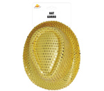 Noworoczny kapelusz w cekiny - Złoty z napisem