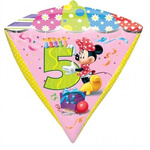 Balon foliowy DIAMONDZ Minnie Mouse cyfra "5"