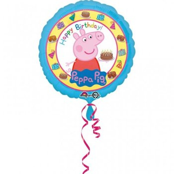 Balon Foliowy 17" Świnka Peppa - Happy Birthday