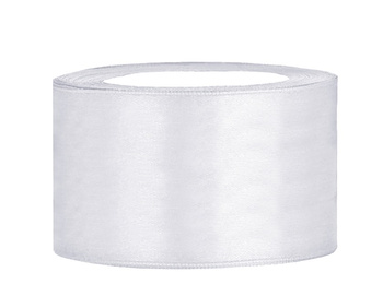 Tasiemka satynowa 3,8cm 25m biała