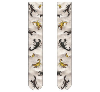 Podkolanówki "Skorpiony" białe