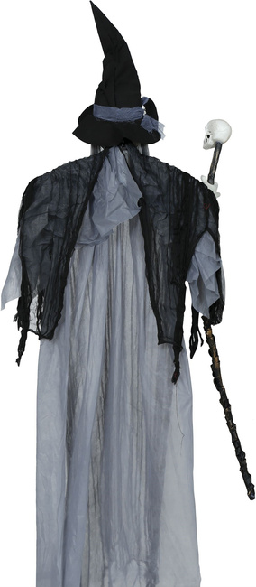 Wiszący Szkielet czarownicy 180cm (interaktywny)