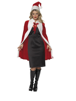 Peleryna Pani Mikołajowej z czapką