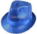 Kapelusz w cekiny - Niebieski