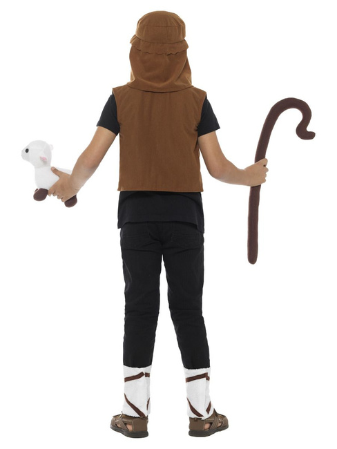 Akcesoria Pastuszek: kamizelka, czapka, nakładki, broda, pastorał, owieczka