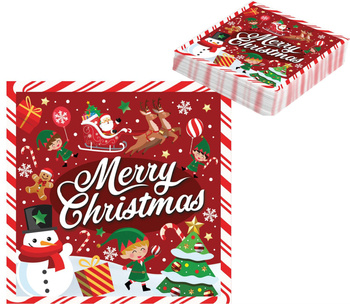 Świąteczne - Serwetki Merry Christmas 33cm 20 sztuk