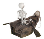 Szkielet w łodzi ruchomy 37 x 30 cm