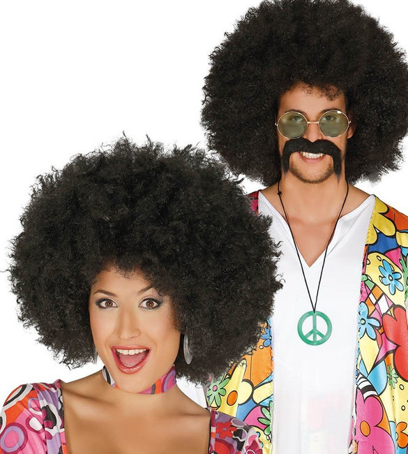 Peruka z brodą AFRO czarna