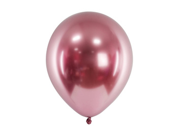 Balon 12" chrom / glossy pudrowy róż 1 sztuka