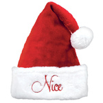 Czapki Świętego Mikołaja "Naughty" i "Nice" 2 sztuki